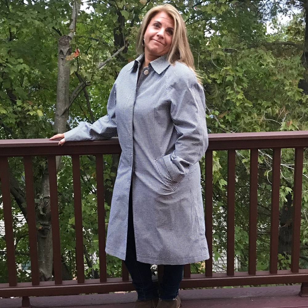 Panache Gingham Trench Coat